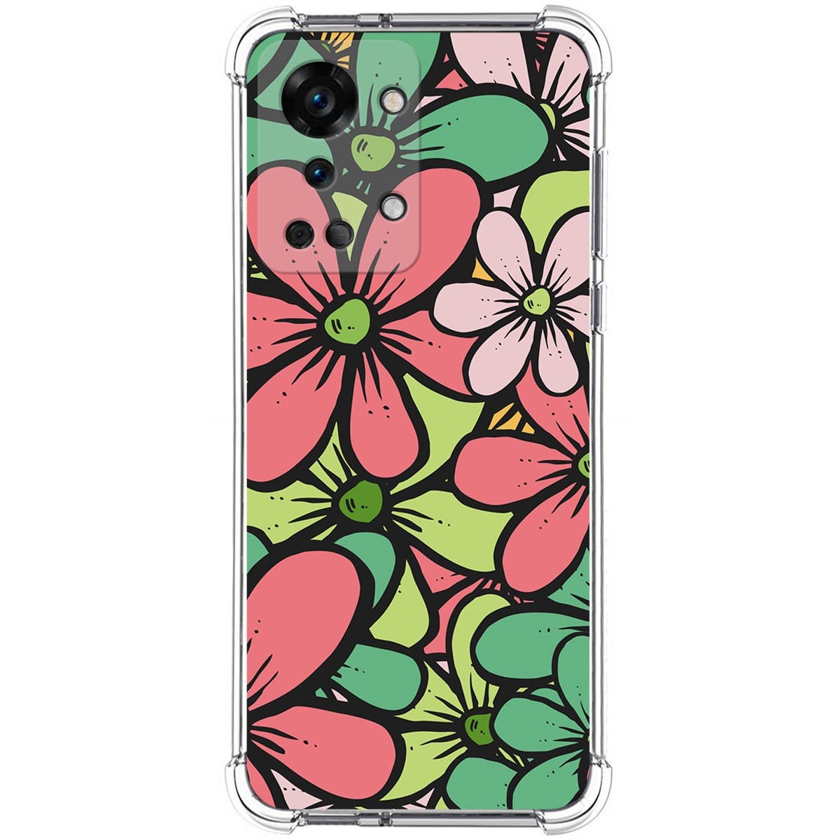Funda Silicona Antigolpes para OnePlus Nord 2T 5G diseño Flores 02 Dibujos