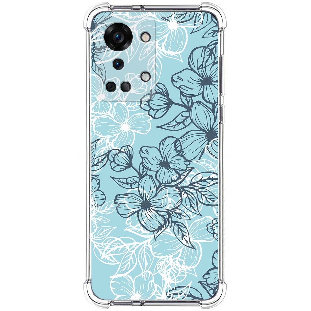 Funda Silicona Antigolpes para OnePlus Nord 2T 5G diseño Flores 03 Dibujos