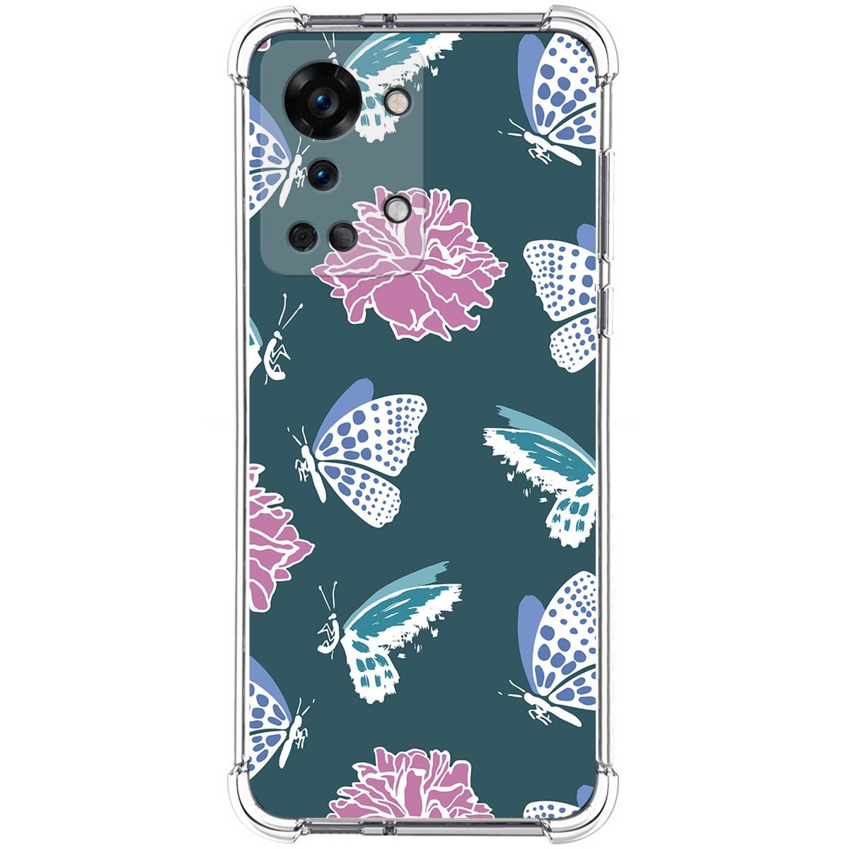 Funda Silicona Antigolpes para OnePlus Nord 2T 5G diseño Flores 10 Dibujos