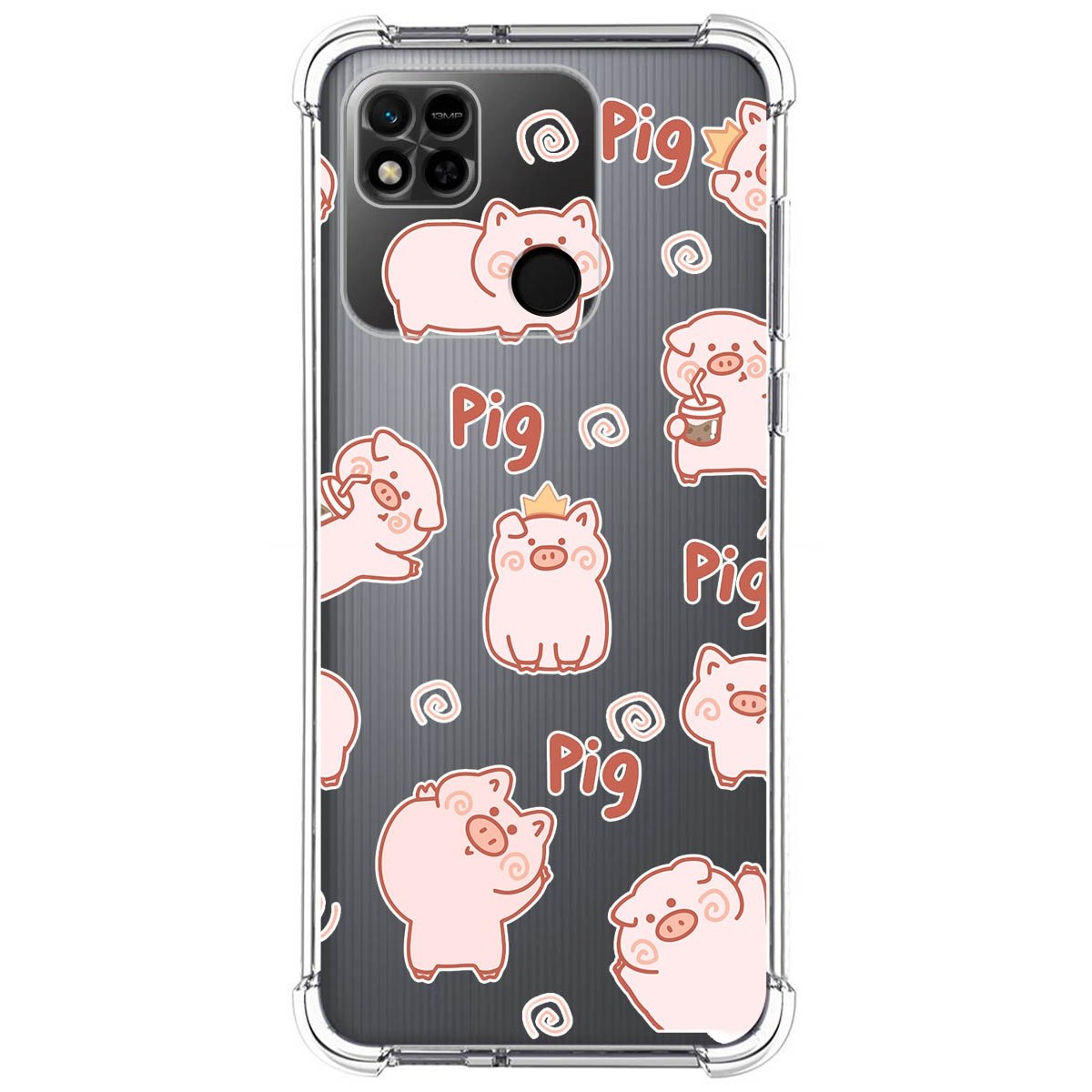 Funda Silicona Antigolpes compatible con Xiaomi Redmi 10A diseño Cerdos Dibujos