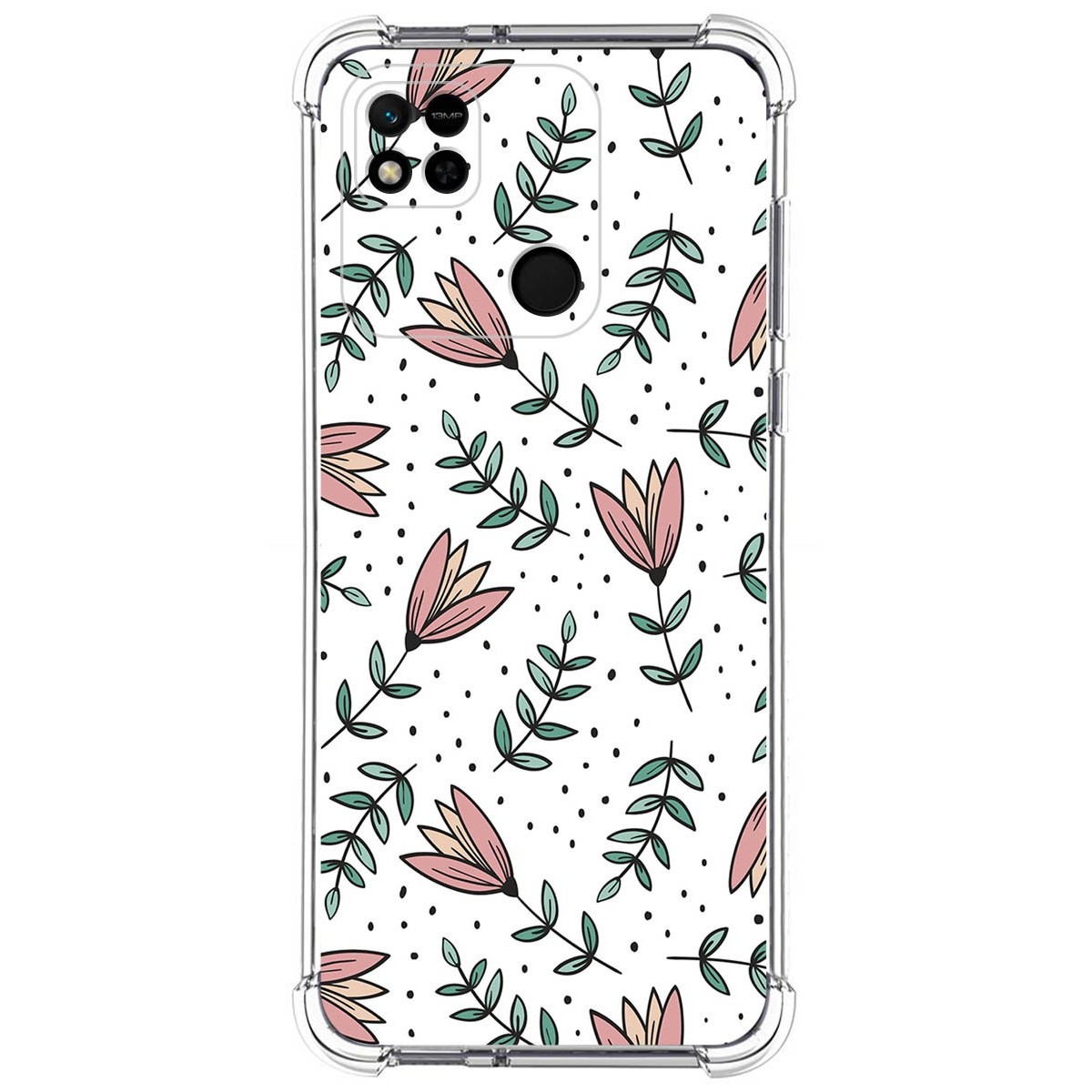 Funda Silicona Antigolpes compatible con Xiaomi Redmi 10A diseño Flores 01 Dibujos