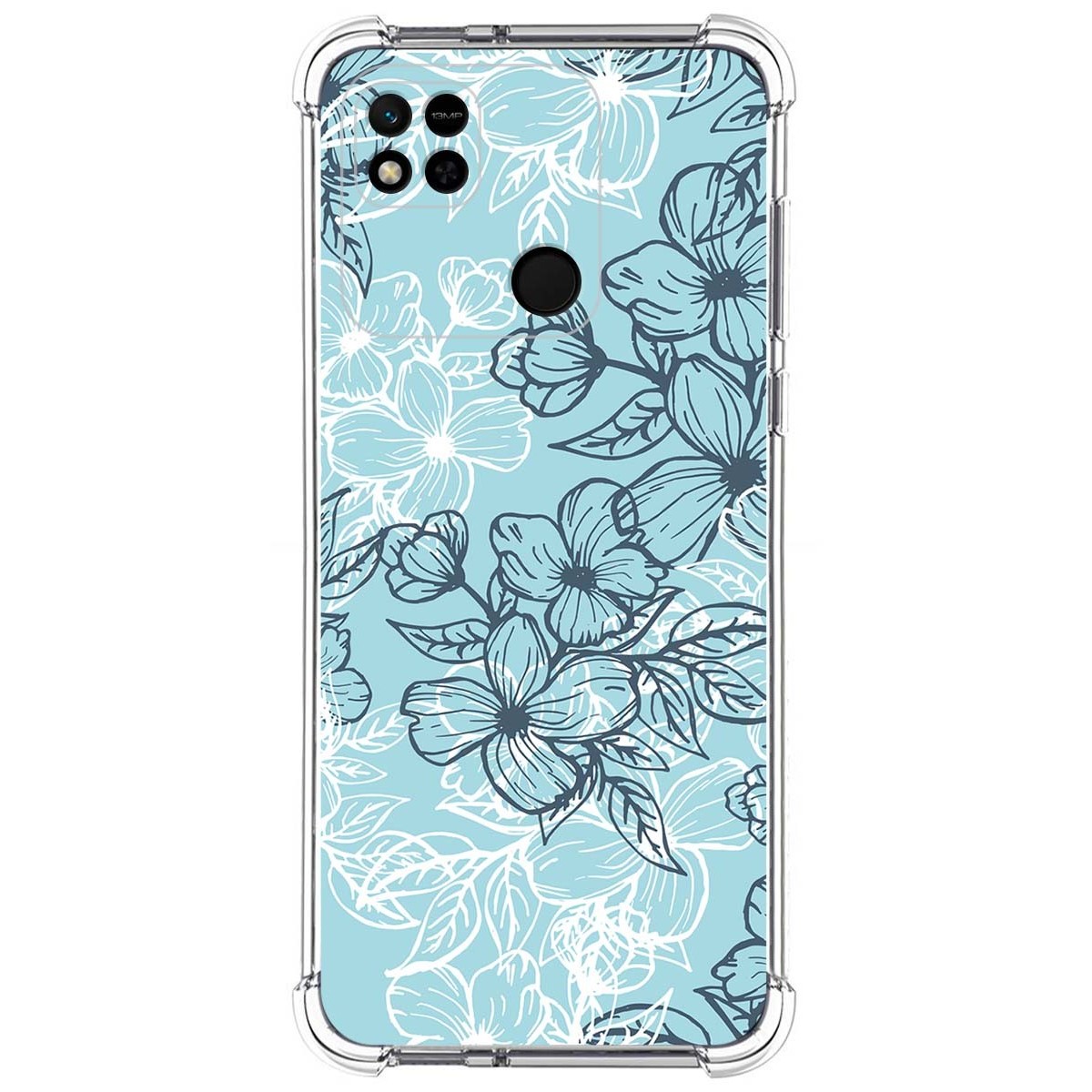 Funda Silicona Antigolpes compatible con Xiaomi Redmi 10A diseño Flores 03 Dibujos