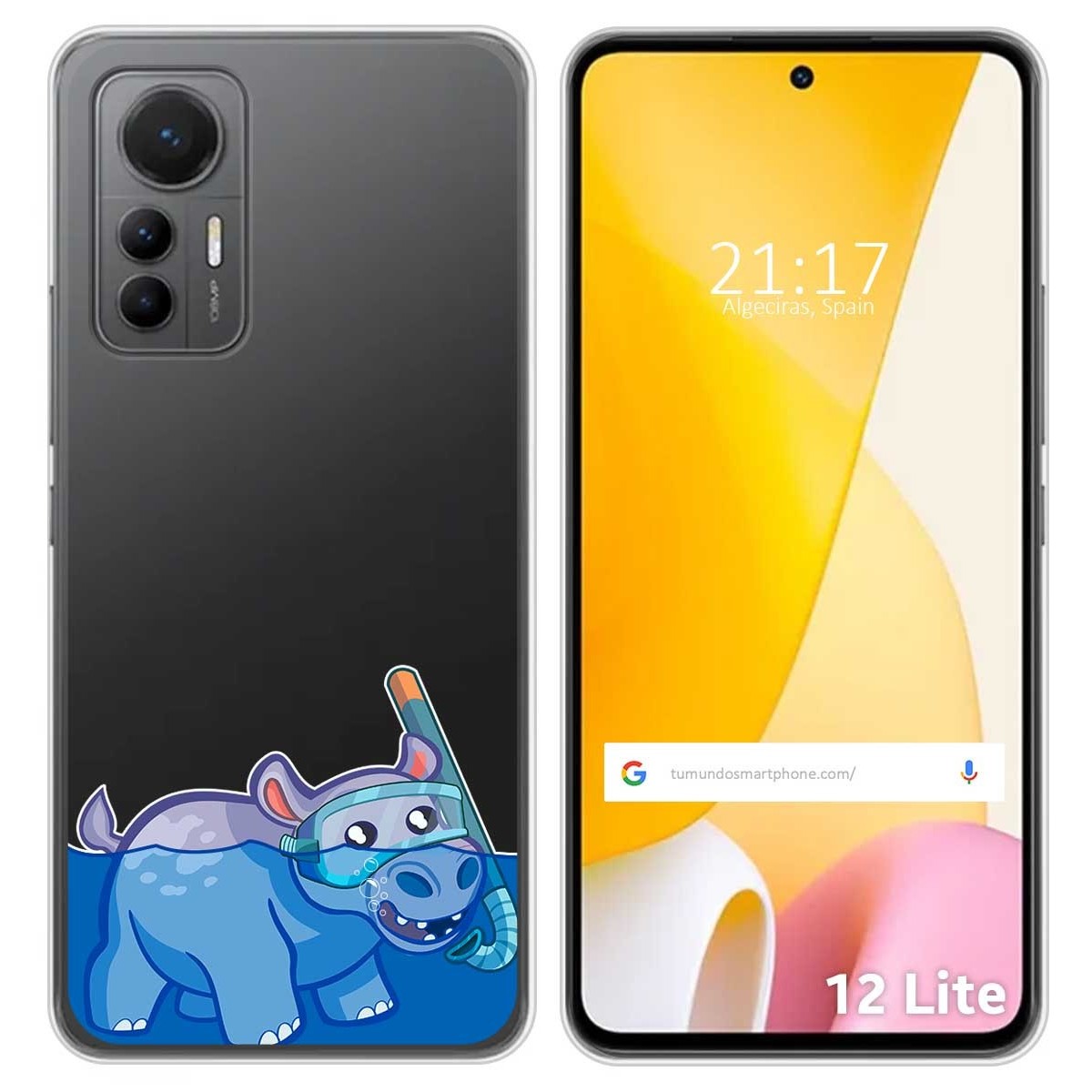 Funda Silicona Transparente para Xiaomi 12 Lite 5G diseño Hipo Dibujos