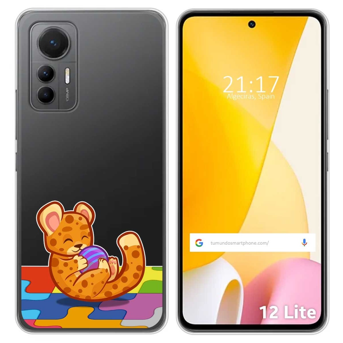 Funda Silicona Transparente para Xiaomi 12 Lite 5G diseño Leopardo Dibujos
