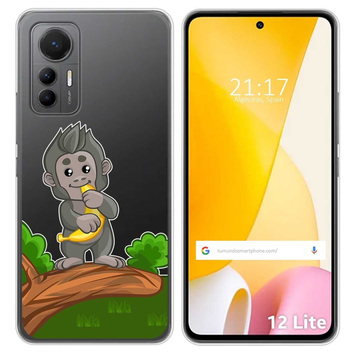 Funda Silicona Transparente para Xiaomi 12 Lite 5G diseño Mono Dibujos