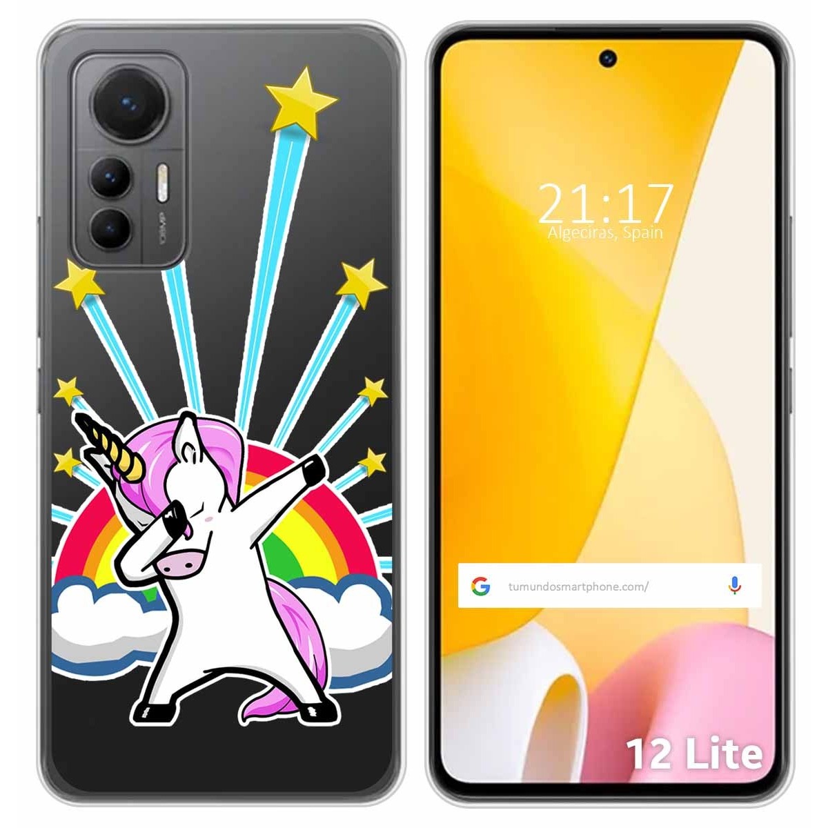 Funda Silicona Transparente para Xiaomi 12 Lite 5G diseño Unicornio Dibujos