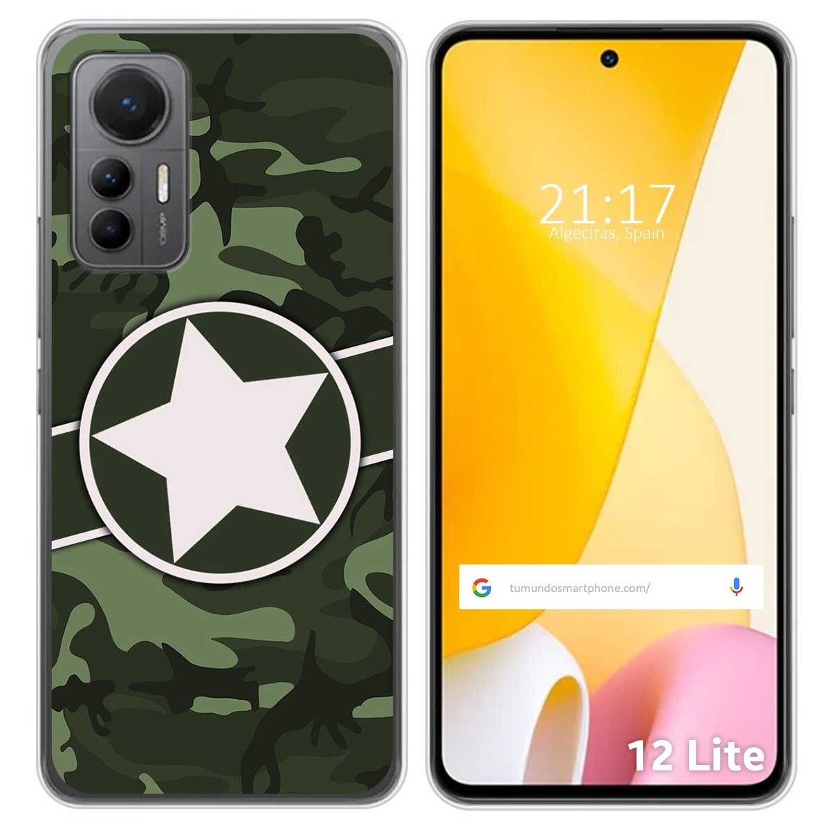 Funda Silicona para Xiaomi 12 Lite 5G diseño Camuflaje 01 Dibujos