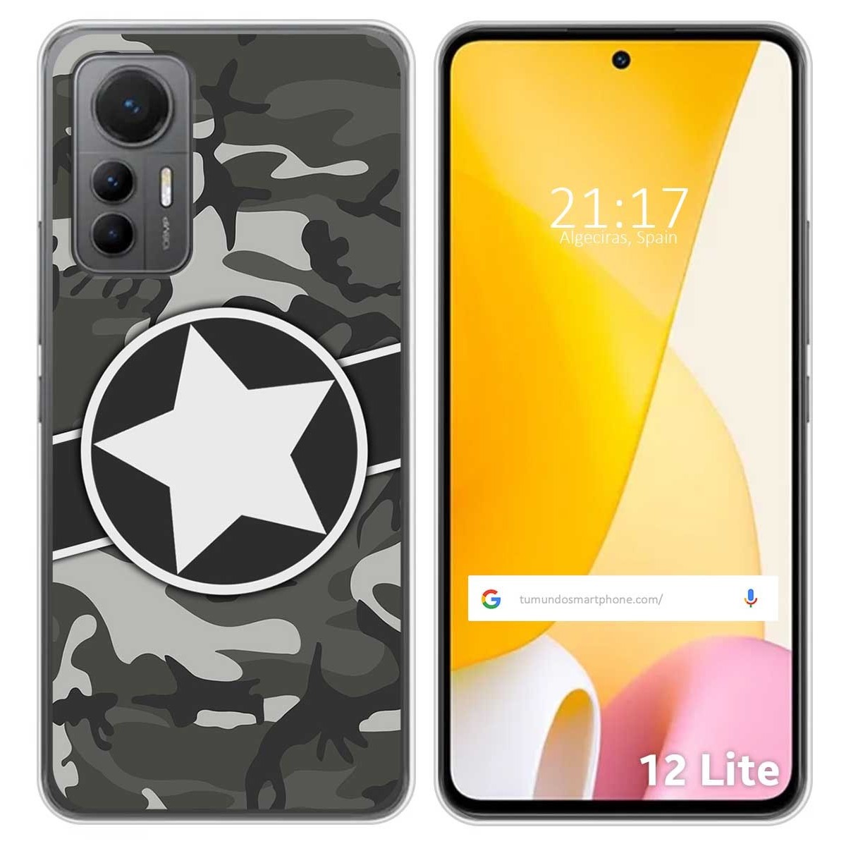 Funda Silicona para Xiaomi 12 Lite 5G diseño Camuflaje 02 Dibujos
