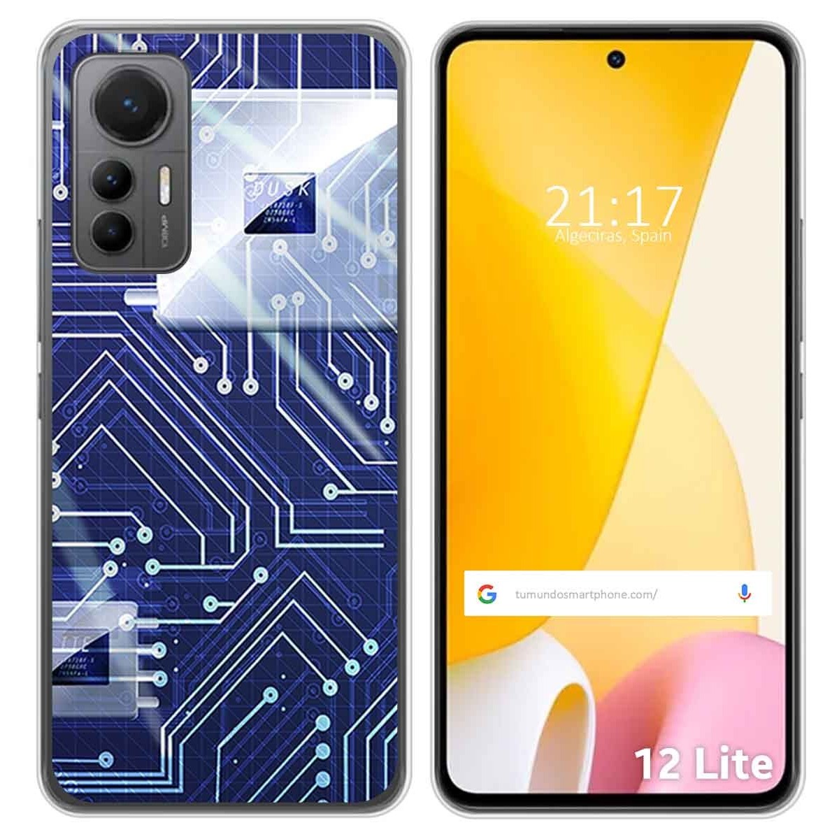 Funda Silicona para Xiaomi 12 Lite 5G diseño Circuito Dibujos