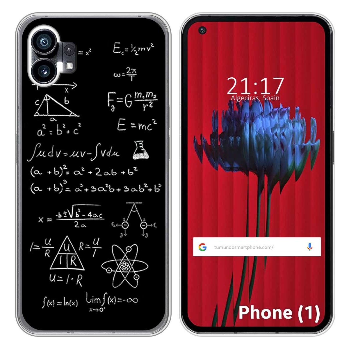 Nothing Phone 1 Funda Gel Tpu Silicona dibujo Formulas