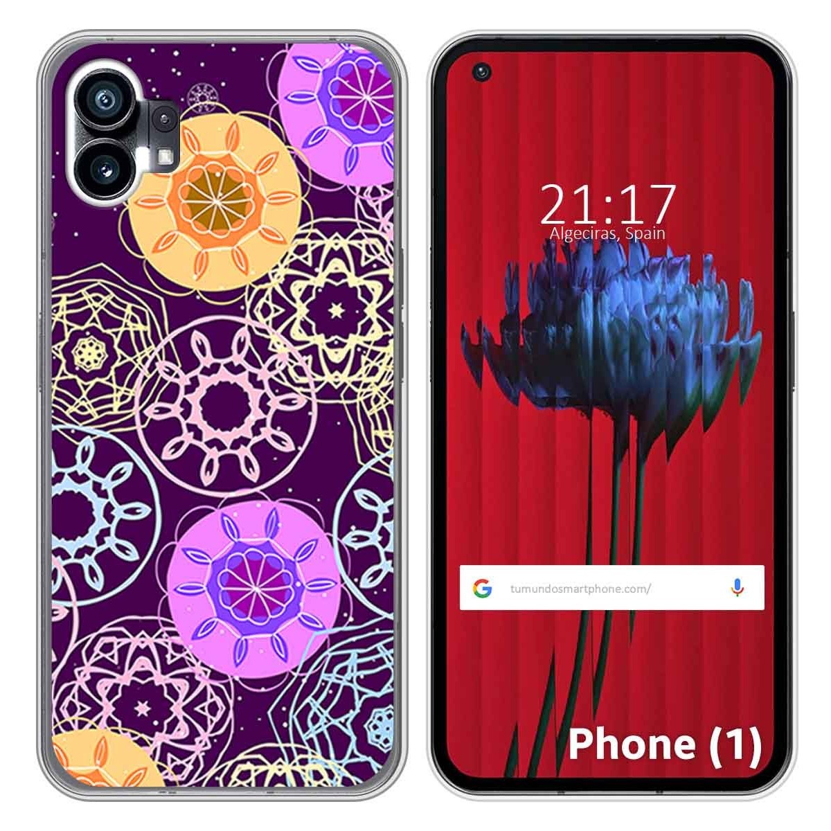 Funda Silicona para Nothing Phone 1 diseño Radial Dibujos