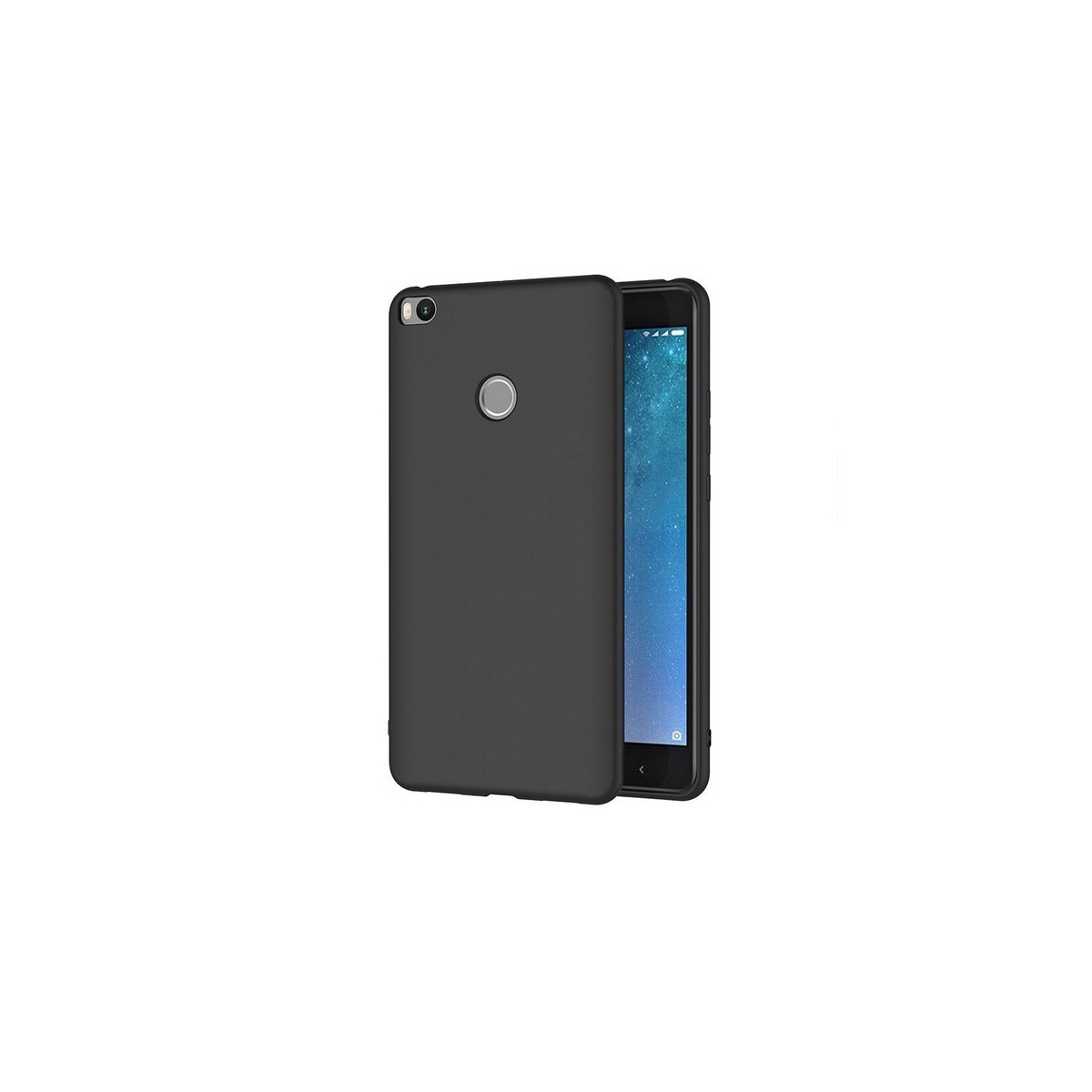 Funda Gel Tpu Tipo Mate Negra para Xiaomi Mi Max 2