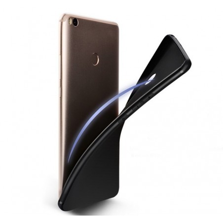 Funda Gel Tpu Tipo Mate Negra para Xiaomi Mi Max 2