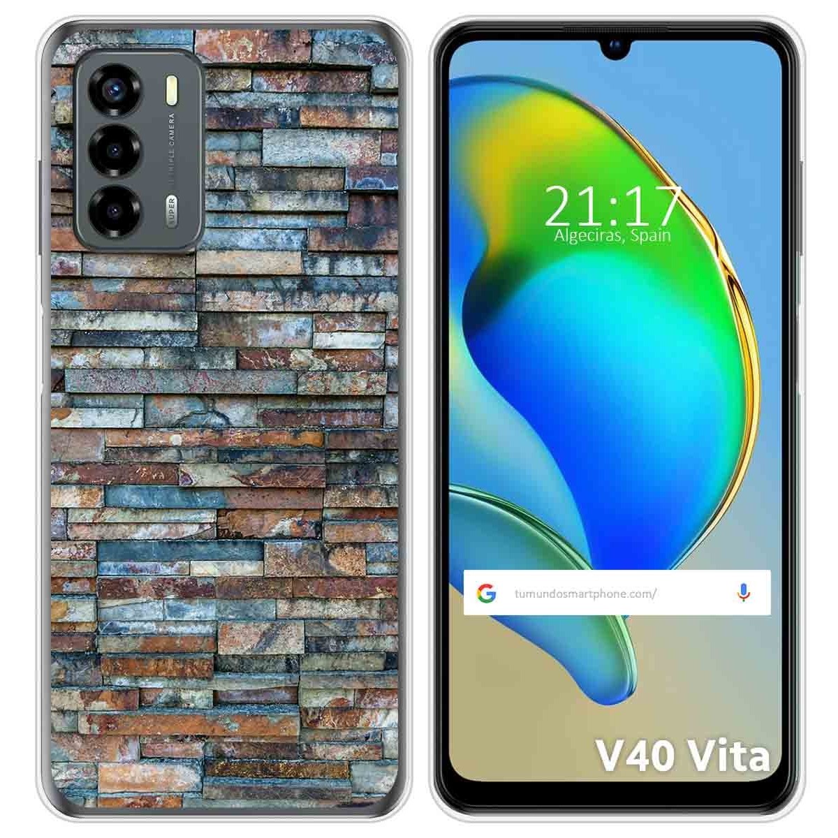 Funda Silicona para ZTE Blade V40 Vita diseño Ladrillo 05 Dibujos