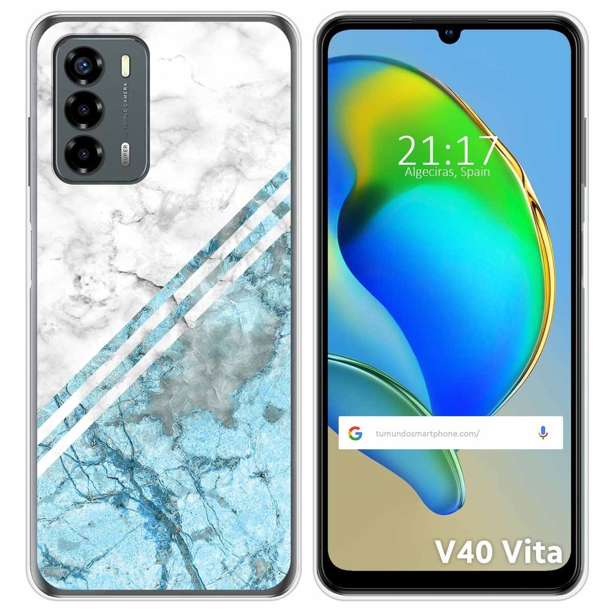 Funda Silicona para ZTE Blade V40 Vita diseño Mármol 02 Dibujos