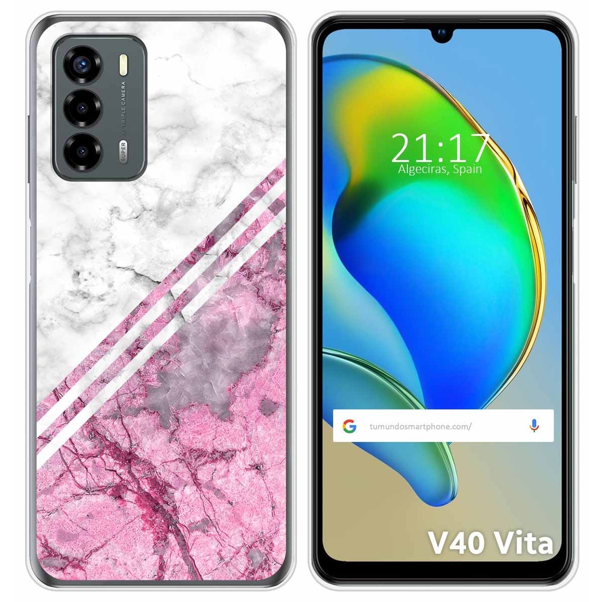 Funda Silicona para ZTE Blade V40 Vita diseño Mármol 03 Dibujos