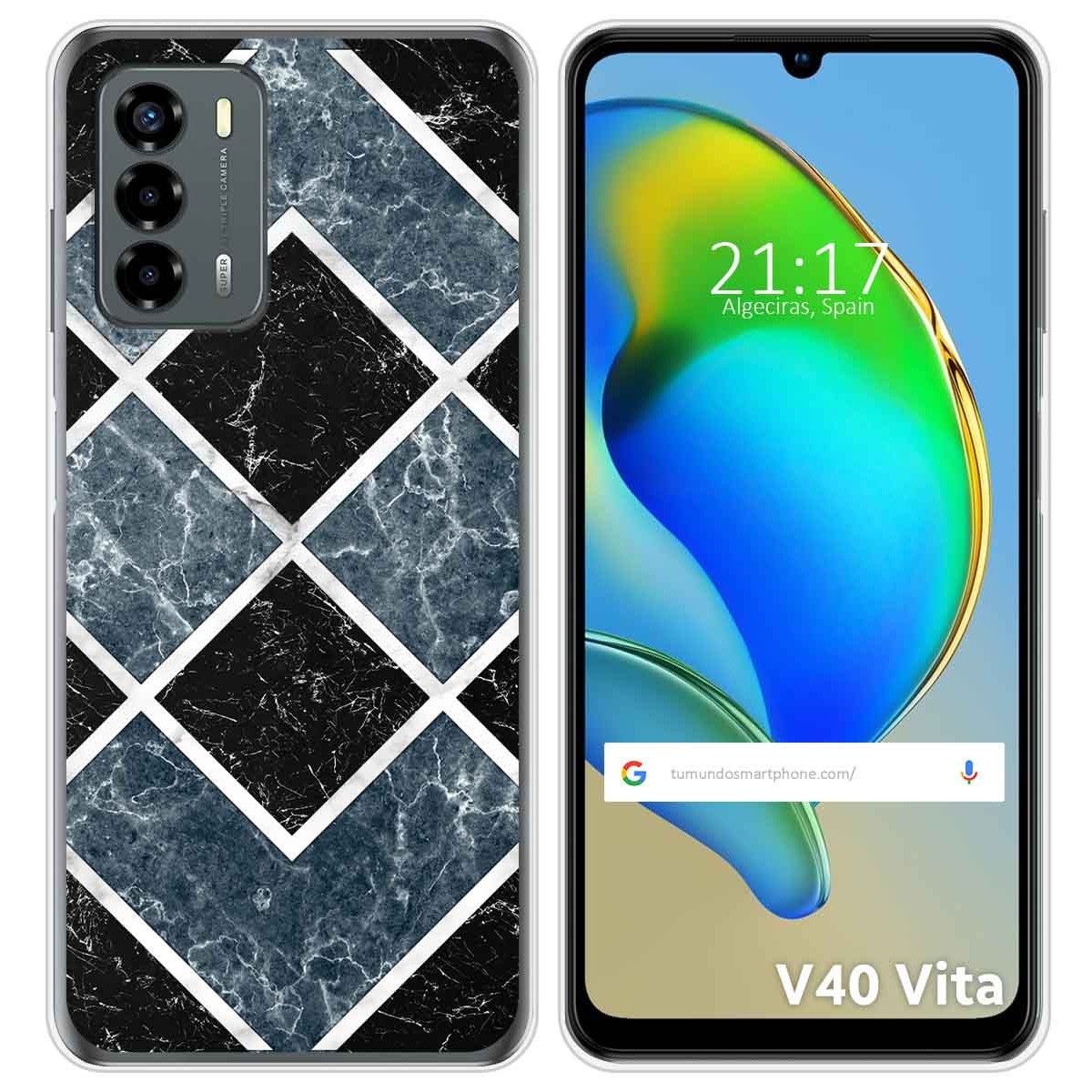 Funda Silicona para ZTE Blade V40 Vita diseño Mármol 06 Dibujos