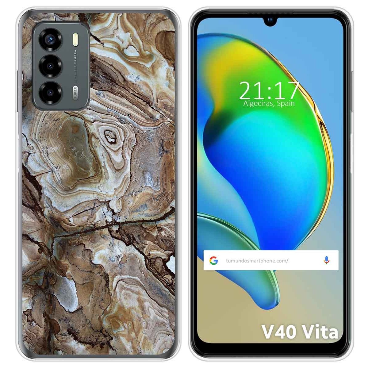 Funda Silicona para ZTE Blade V40 Vita diseño Mármol 14 Dibujos