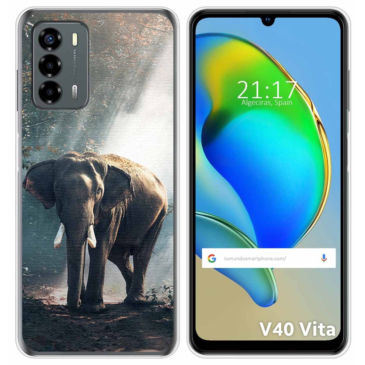 Funda Silicona para ZTE Blade V40 Vita diseño Elefante Dibujos