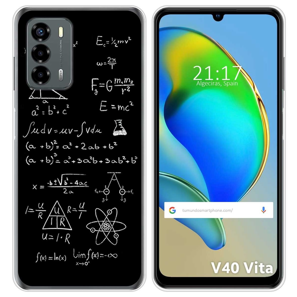 Funda Silicona para ZTE Blade V40 Vita diseño Formulas Dibujos