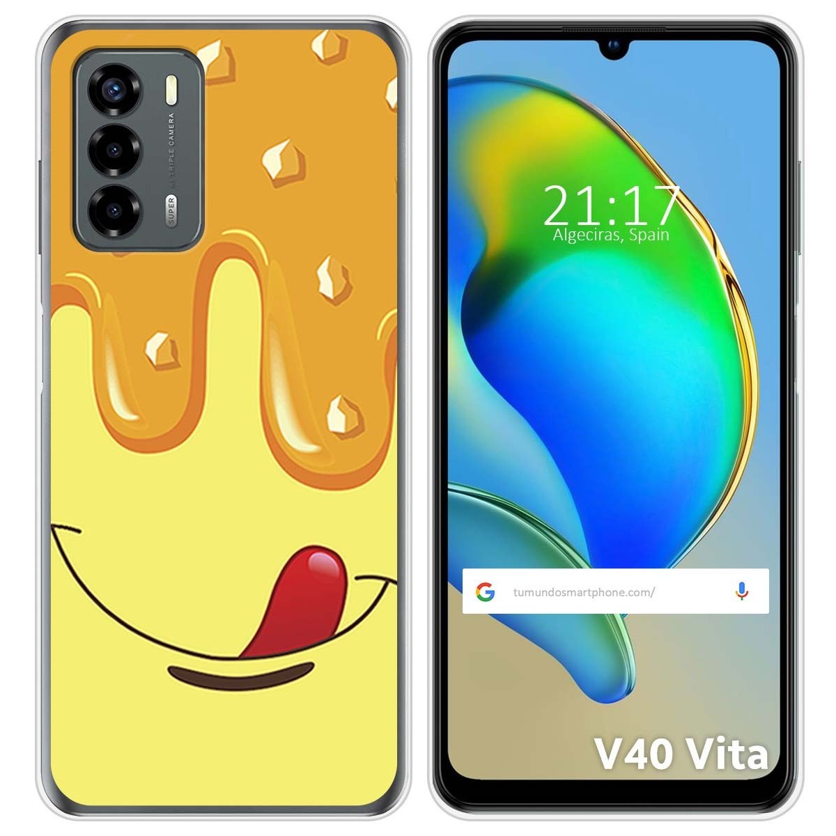 Funda Silicona para ZTE Blade V40 Vita diseño Helado Vainilla Dibujos