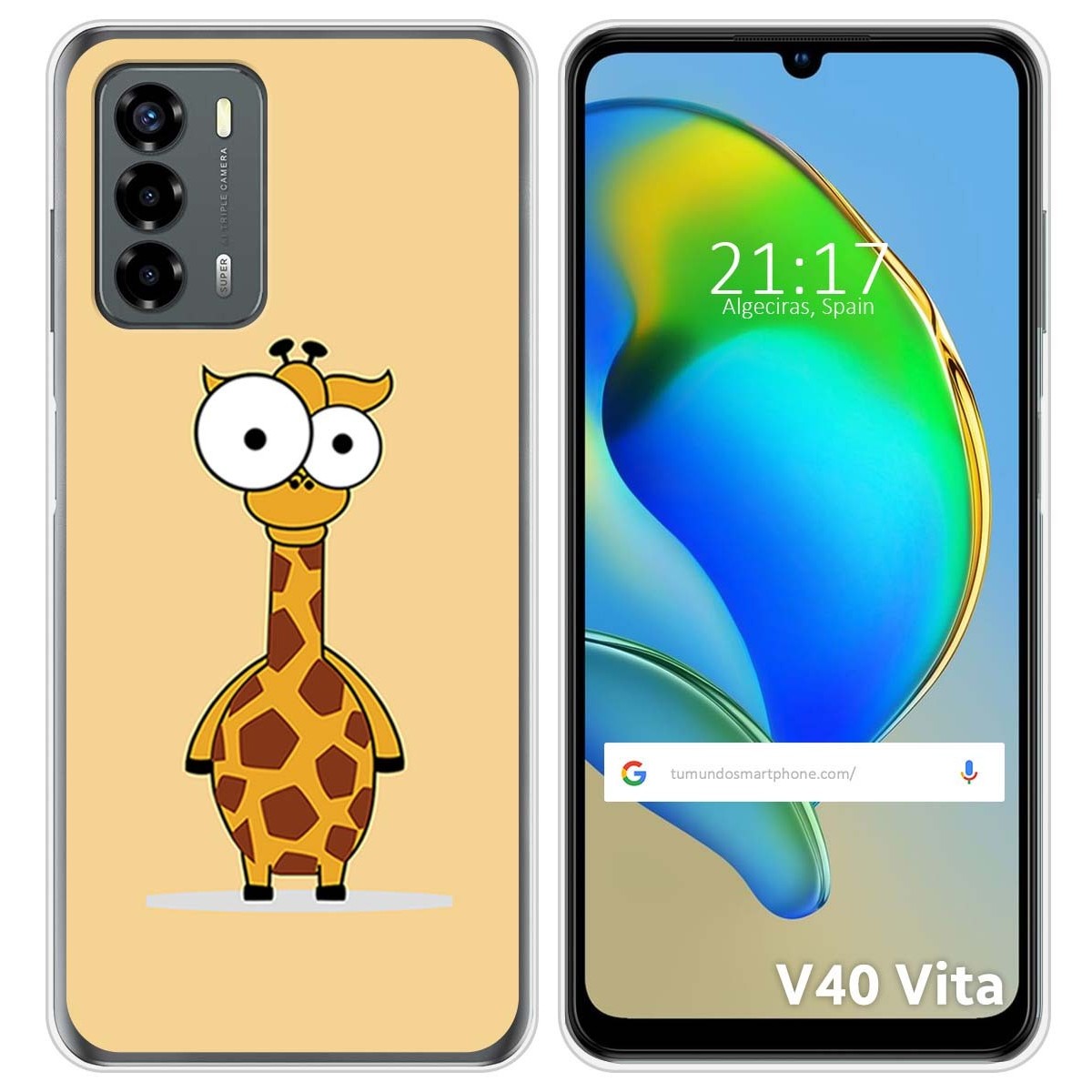 Funda Silicona para ZTE Blade V40 Vita diseño Jirafa Dibujos