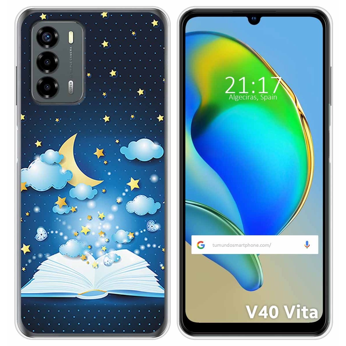 Funda Silicona para ZTE Blade V40 Vita diseño Libro Cuentos Dibujos