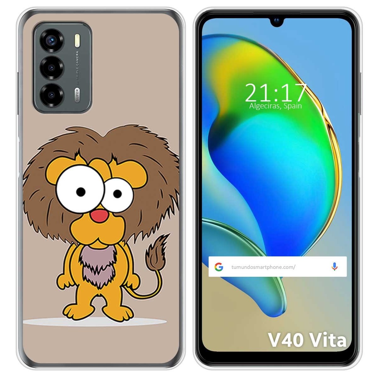 Funda Silicona para ZTE Blade V40 Vita diseño Leon Dibujos