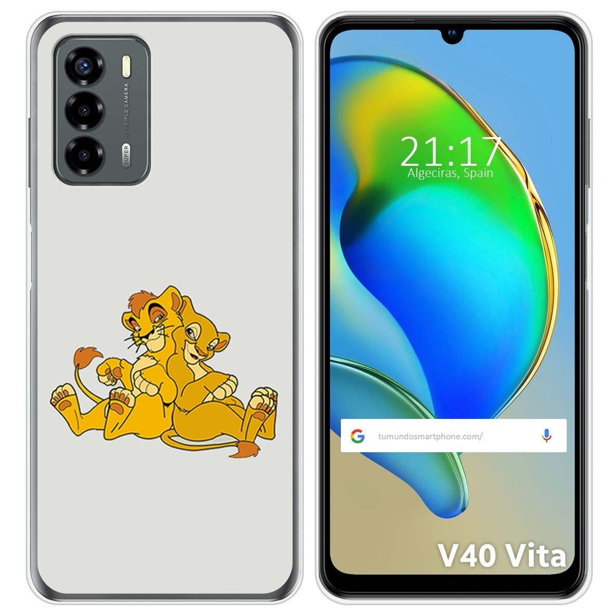 Funda Silicona para ZTE Blade V40 Vita diseño Leones Dibujos