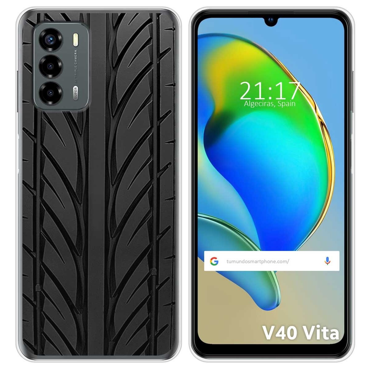 Funda Silicona para ZTE Blade V40 Vita diseño Neumatico Dibujos