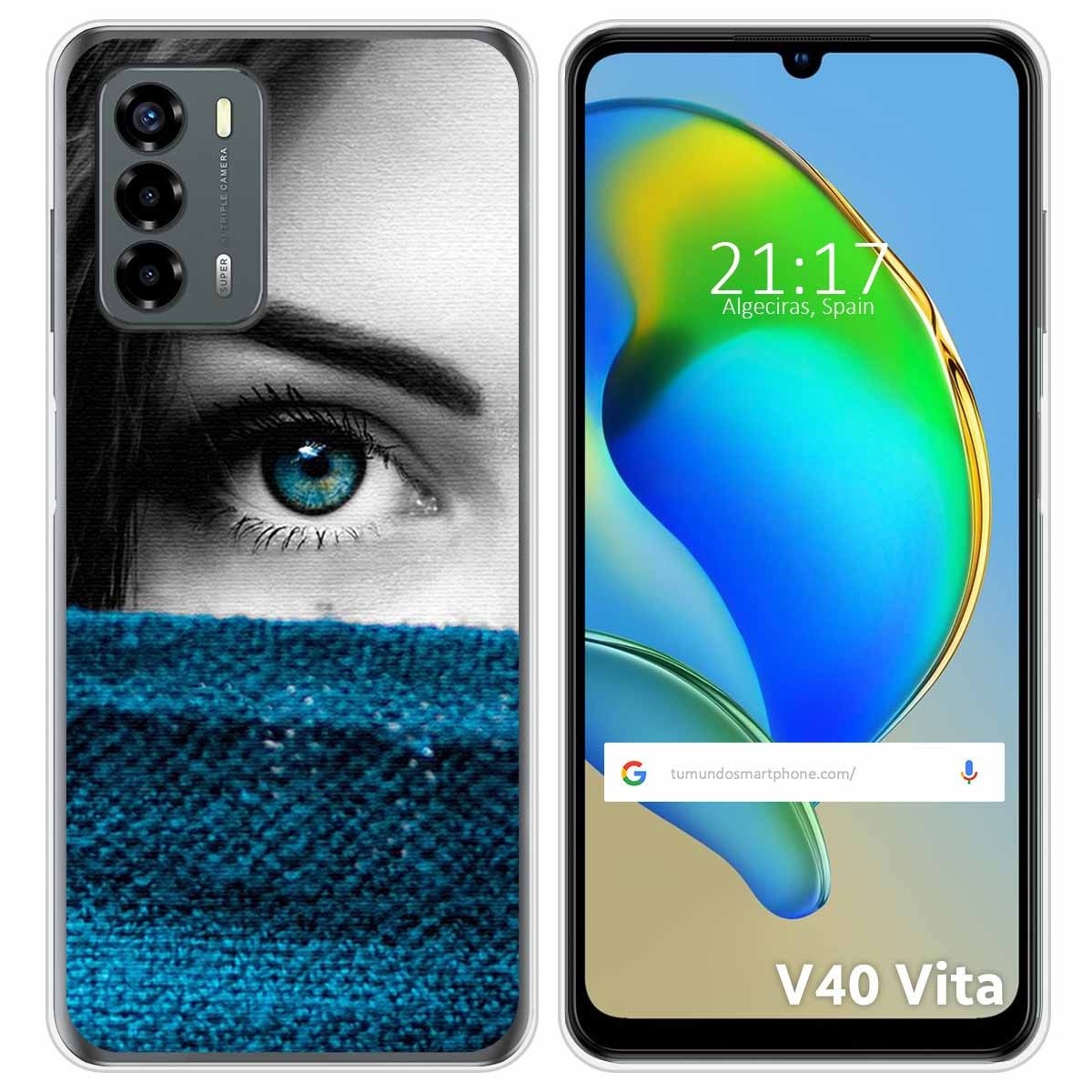Funda Silicona para ZTE Blade V40 Vita diseño Ojo Dibujos