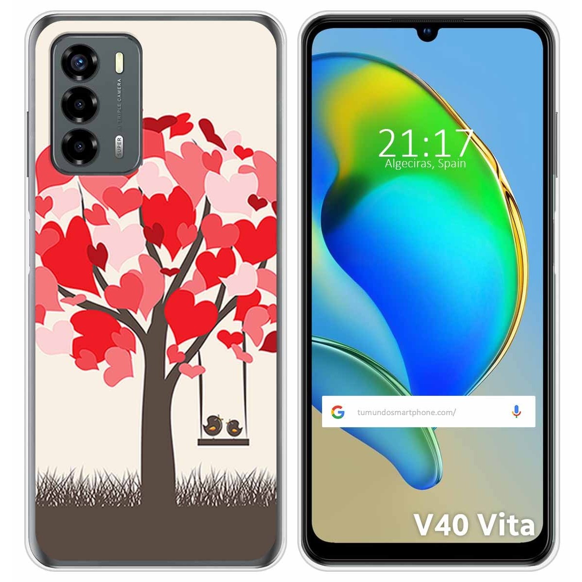 Funda Silicona para ZTE Blade V40 Vita diseño Pajaritos Dibujos