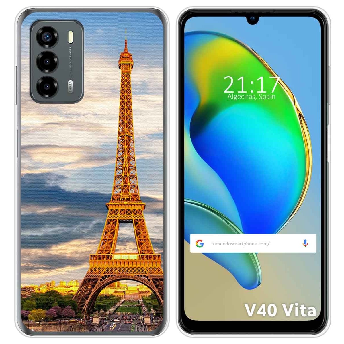 Funda Silicona para ZTE Blade V40 Vita diseño Paris Dibujos