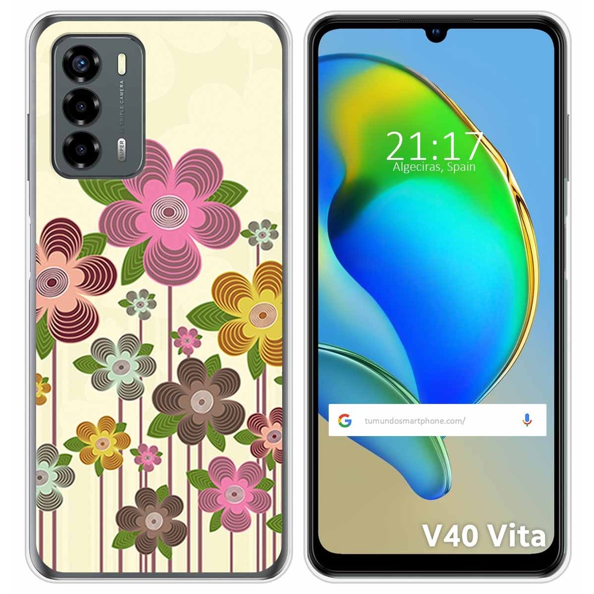 Funda Silicona para ZTE Blade V40 Vita diseño Primavera En Flor Dibujos