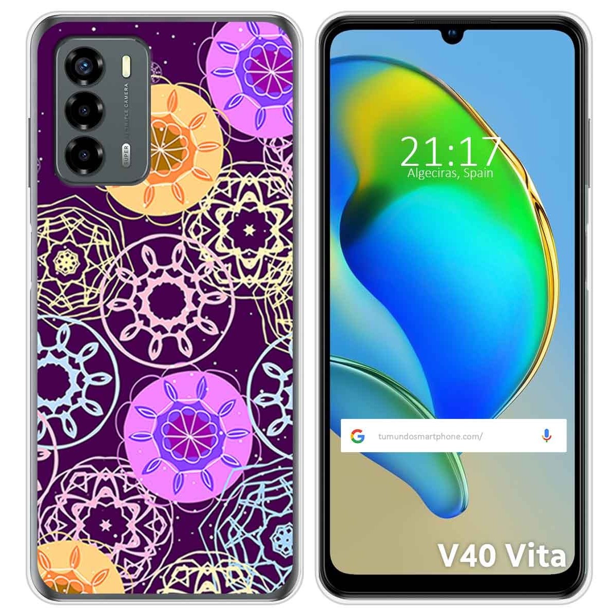Funda Silicona para ZTE Blade V40 Vita diseño Radial Dibujos
