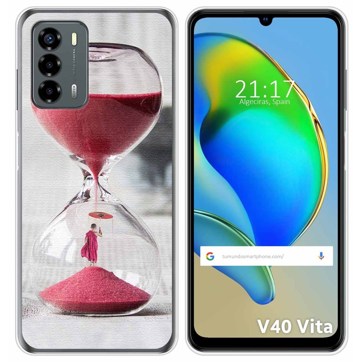 Funda Silicona para ZTE Blade V40 Vita diseño Reloj Dibujos