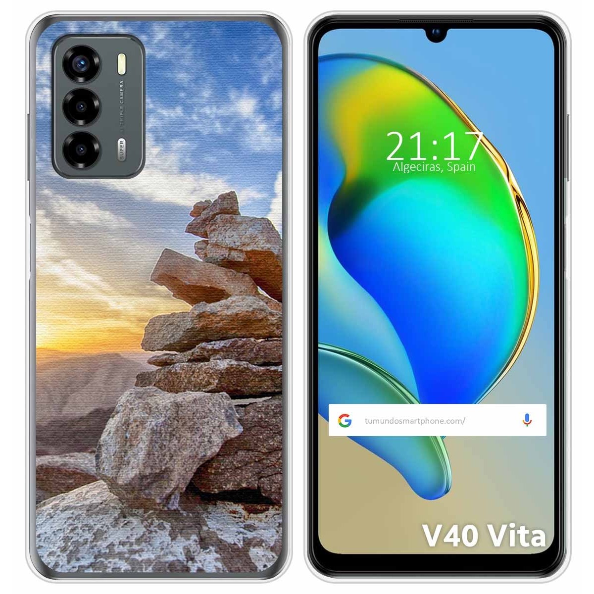 Funda Silicona para ZTE Blade V40 Vita diseño Sunset Dibujos
