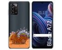 Funda Silicona Transparente para ZTE Blade A72 diseño Bufalo Dibujos