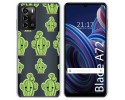 Funda Silicona Transparente para ZTE Blade A72 diseño Cactus Dibujos