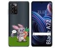 Funda Silicona Transparente para ZTE Blade A72 diseño Conejo Dibujos