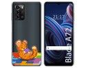 Funda Silicona Transparente para ZTE Blade A72 diseño Leopardo Dibujos