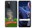 Funda Silicona Transparente para ZTE Blade A72 diseño Mono Dibujos