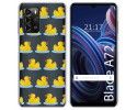 Funda Silicona Transparente para ZTE Blade A72 diseño Pato Dibujos