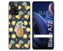Funda Silicona Transparente para ZTE Blade A72 diseño Piña Dibujos