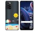 Funda Silicona Transparente para ZTE Blade A72 diseño Playa Dibujos