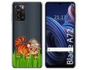 Funda Silicona Transparente para ZTE Blade A72 diseño Tigre Dibujos