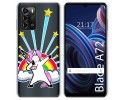 Funda Silicona Transparente para ZTE Blade A72 diseño Unicornio Dibujos