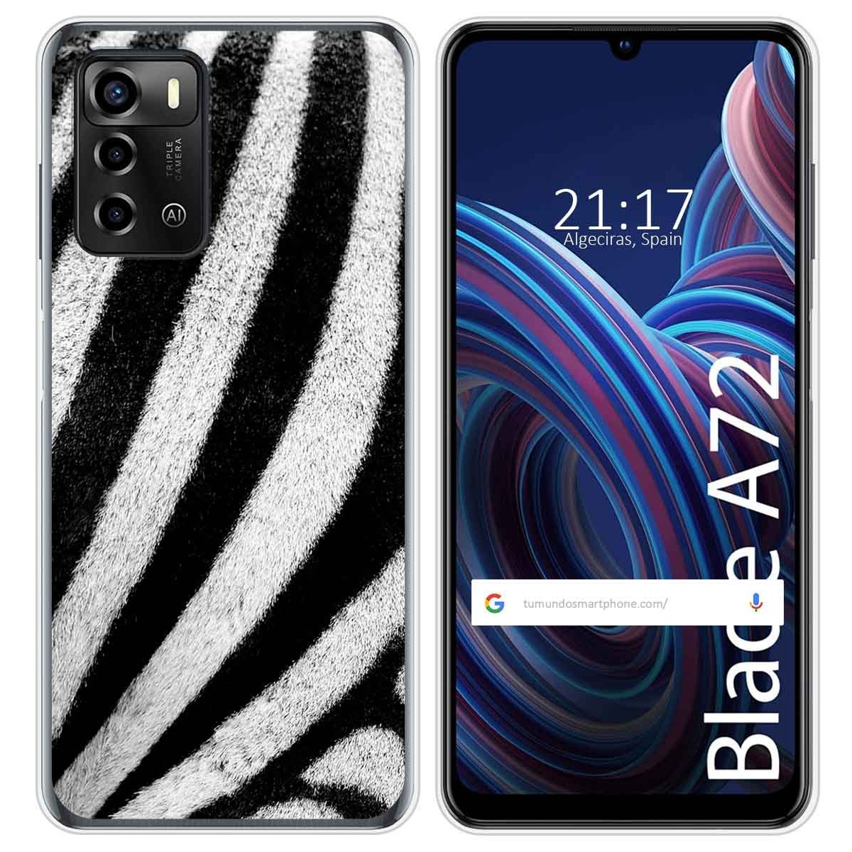 Funda Silicona para ZTE Blade A72 diseño Animal 02 Dibujos