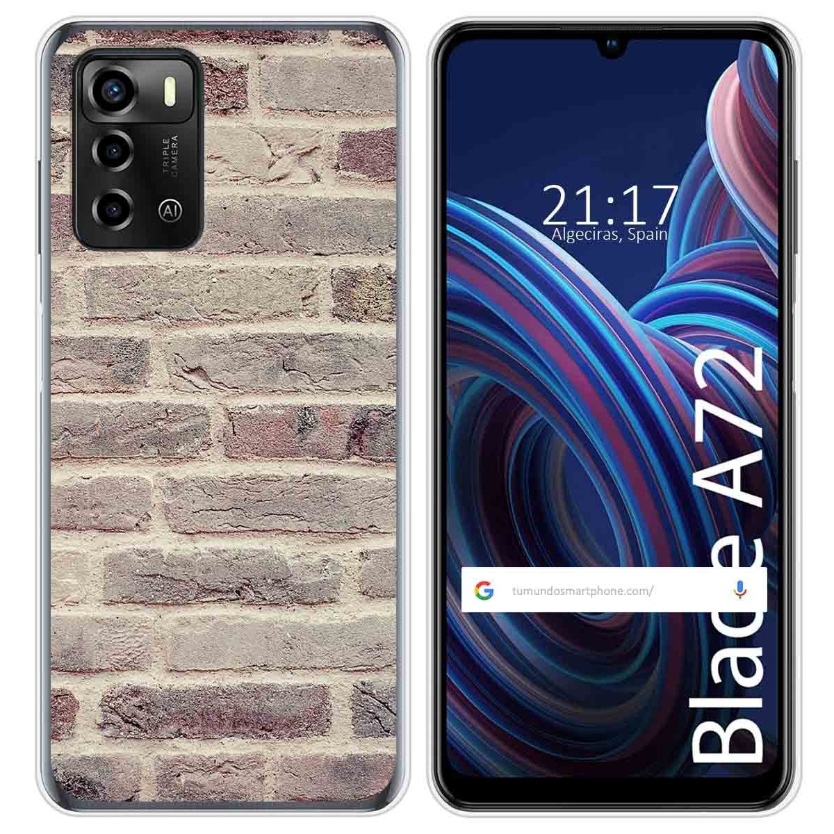 Funda Silicona para ZTE Blade A72 diseño Ladrillo 01 Dibujos