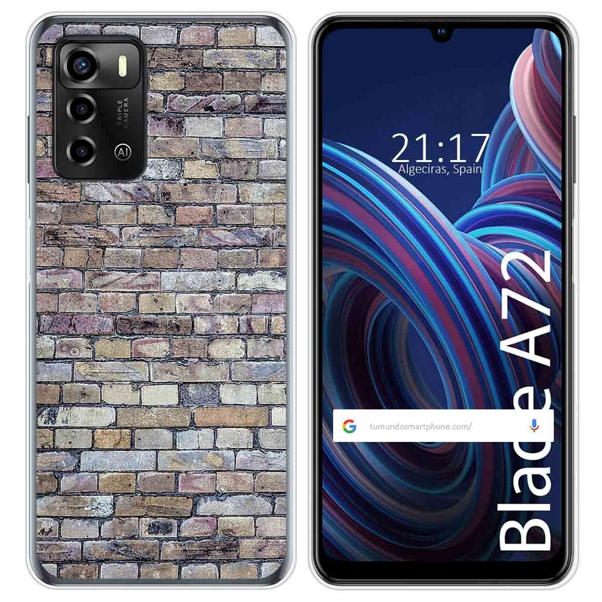 Funda Silicona para ZTE Blade A72 diseño Ladrillo 02 Dibujos